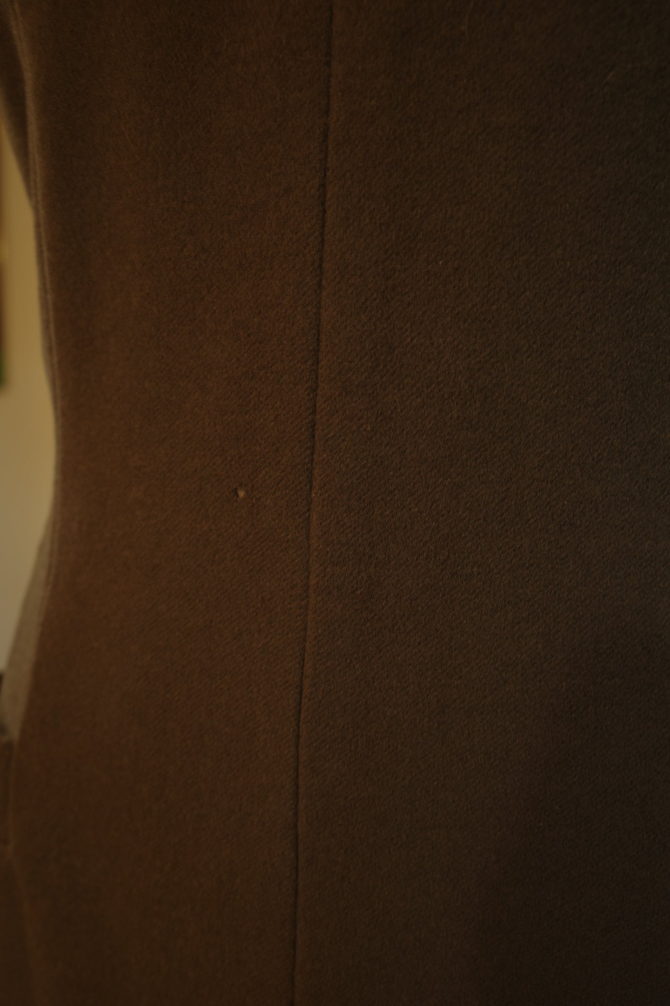 1940s/1950s Grey Brown Wool Beaded Detail Bombshell Dress