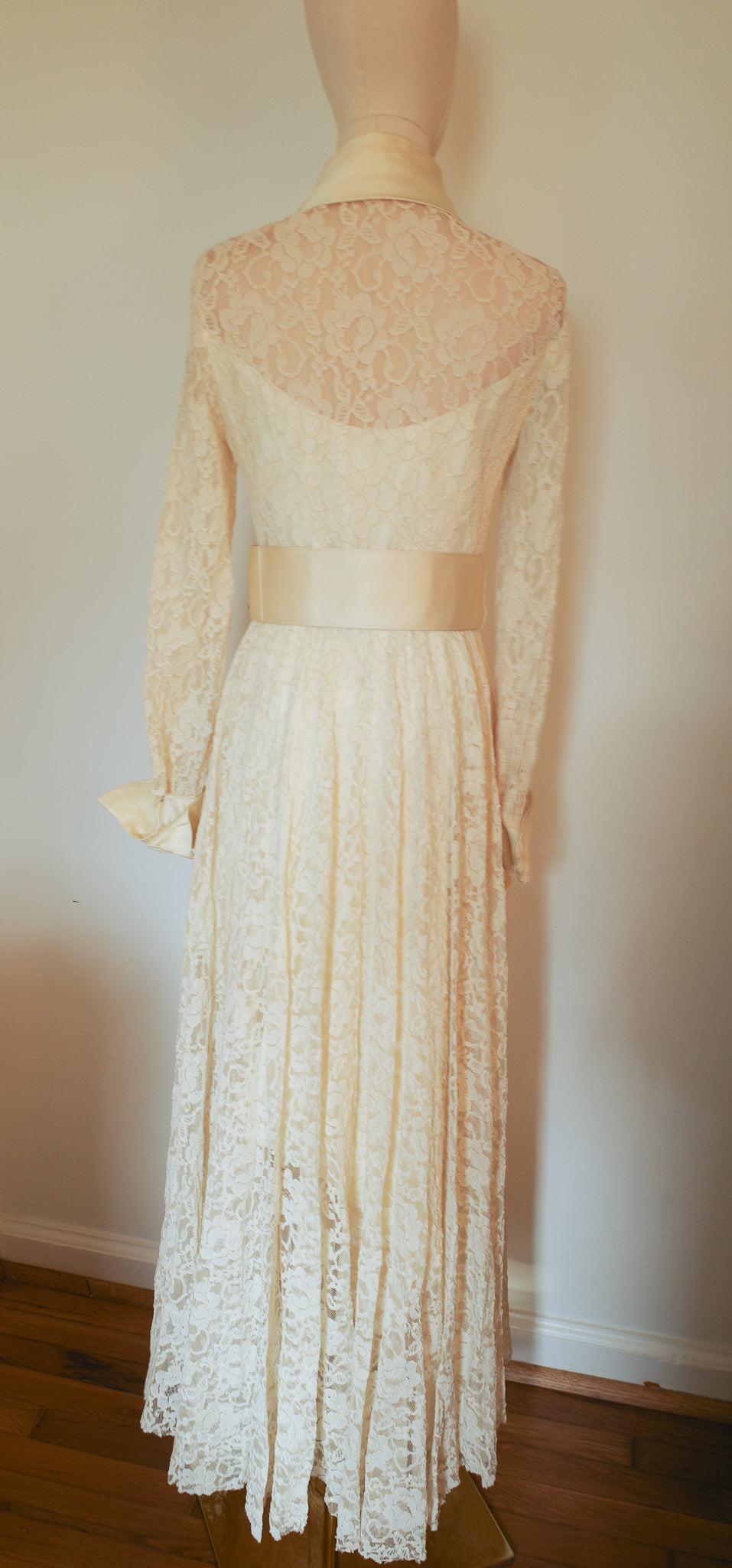 1960's Lace and Satin Gown