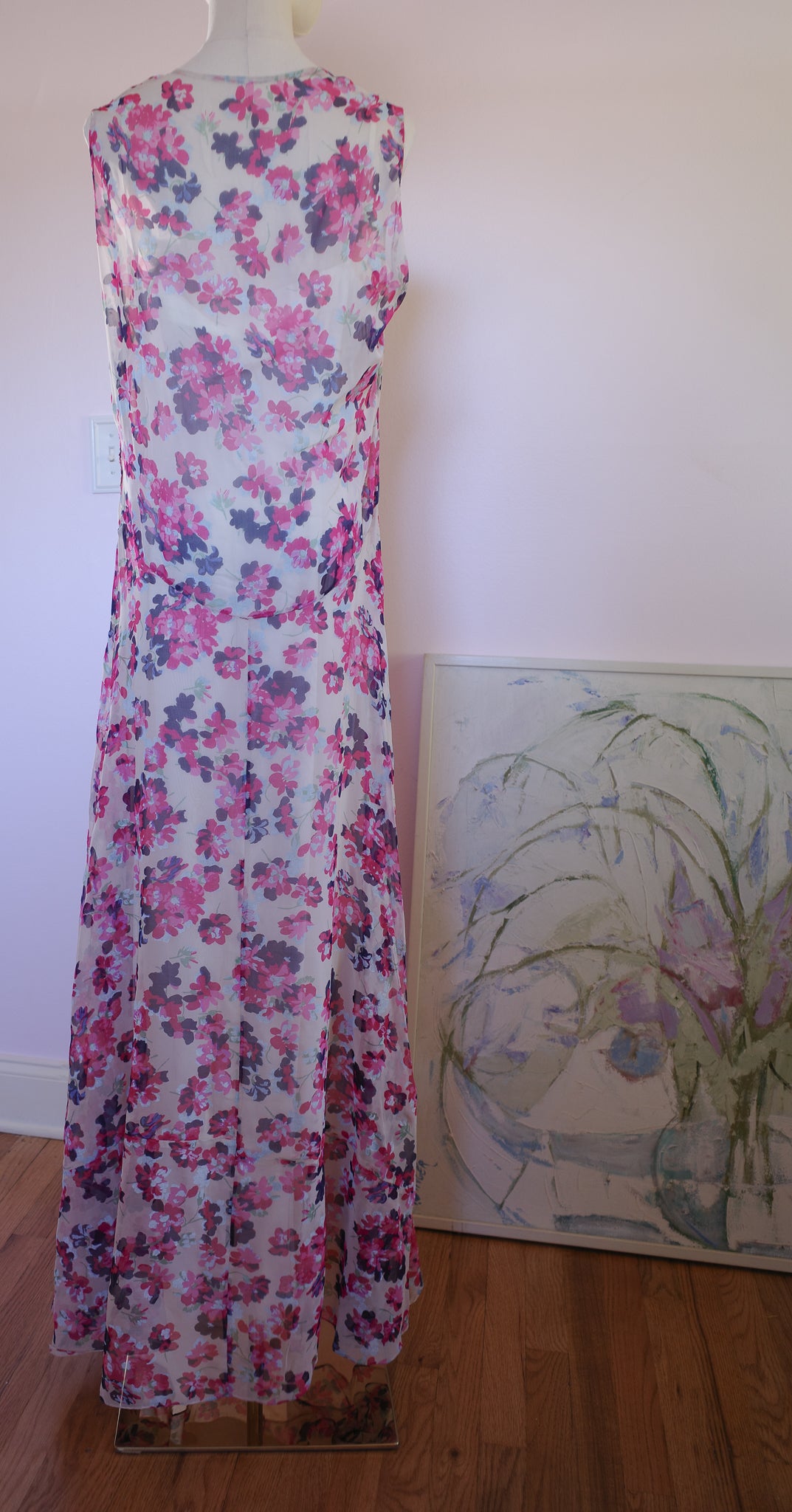 1930s Silk Floral Dress