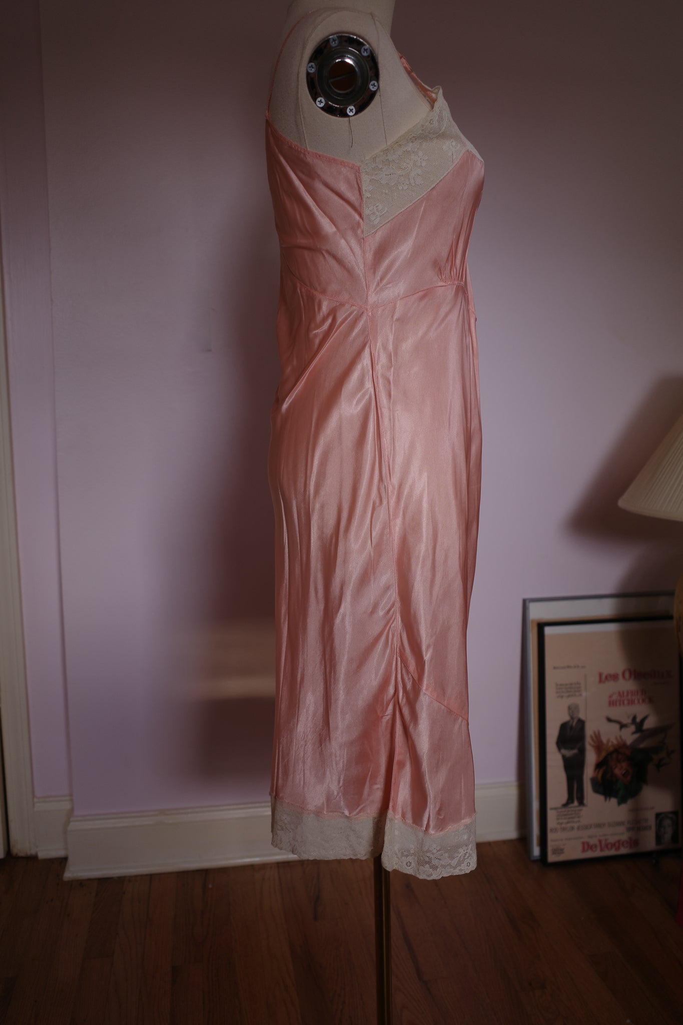 1940's Pink Lace Trimmed Slip