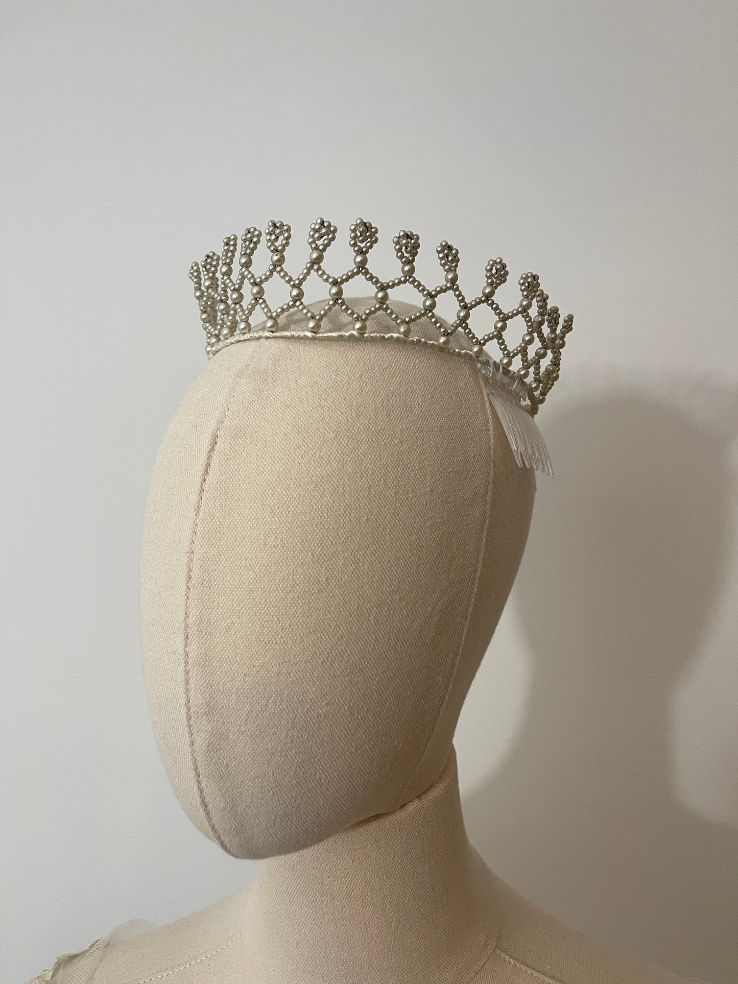 Vintage Silver Beaded Crown