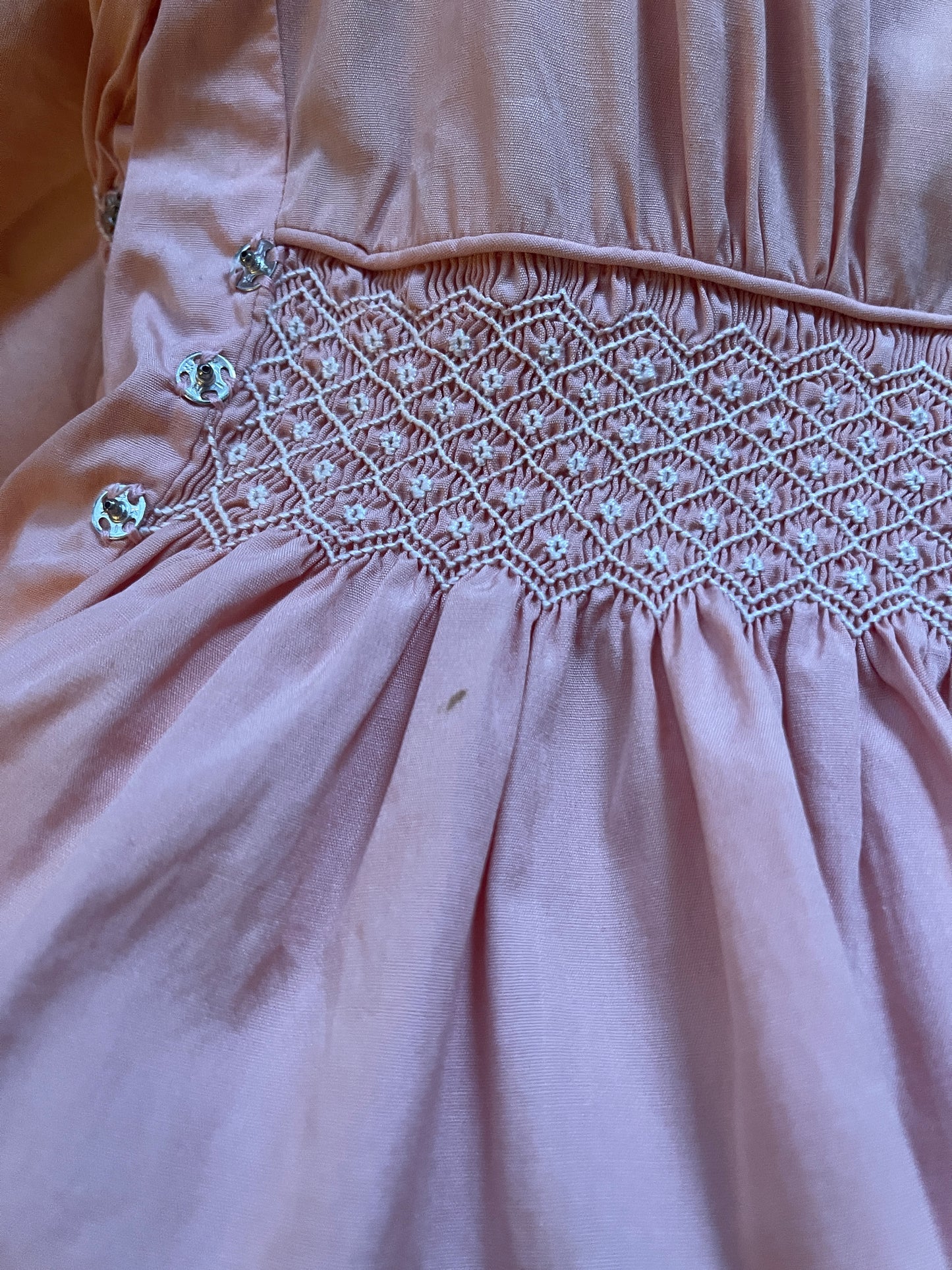 1930s pink Empire waist dress