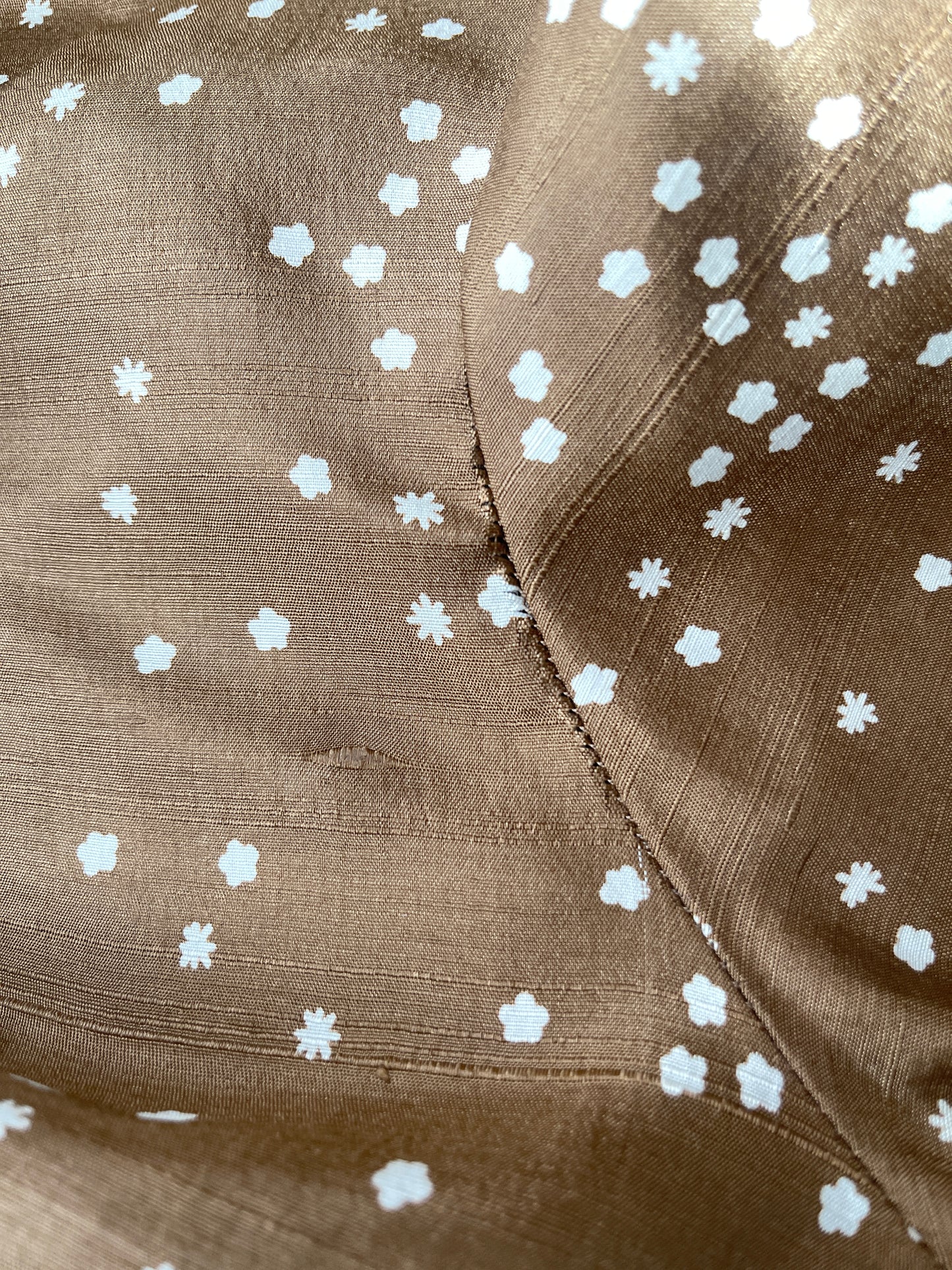 1940s Mocha Star Patterned Skirt Suit