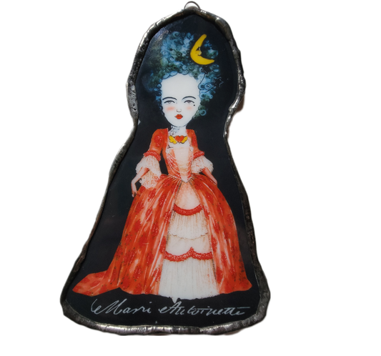 Marie Antoinette Petite Glass Art Ornament